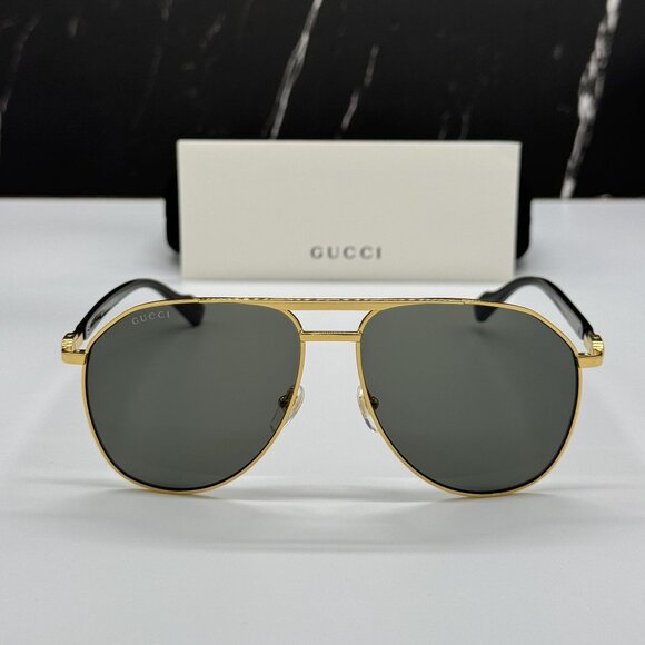 NEW GUCCI BLACK GOLD UNISEX SUNGLASSES GUCCI GG1220S 001 main image 11